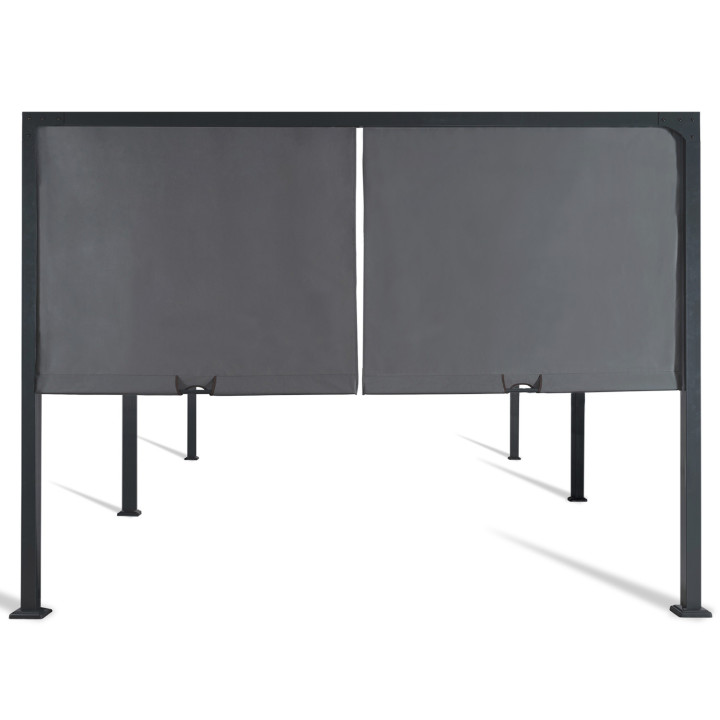 Schuifpergola 3x6m in antracietgrijze stof | ID Market