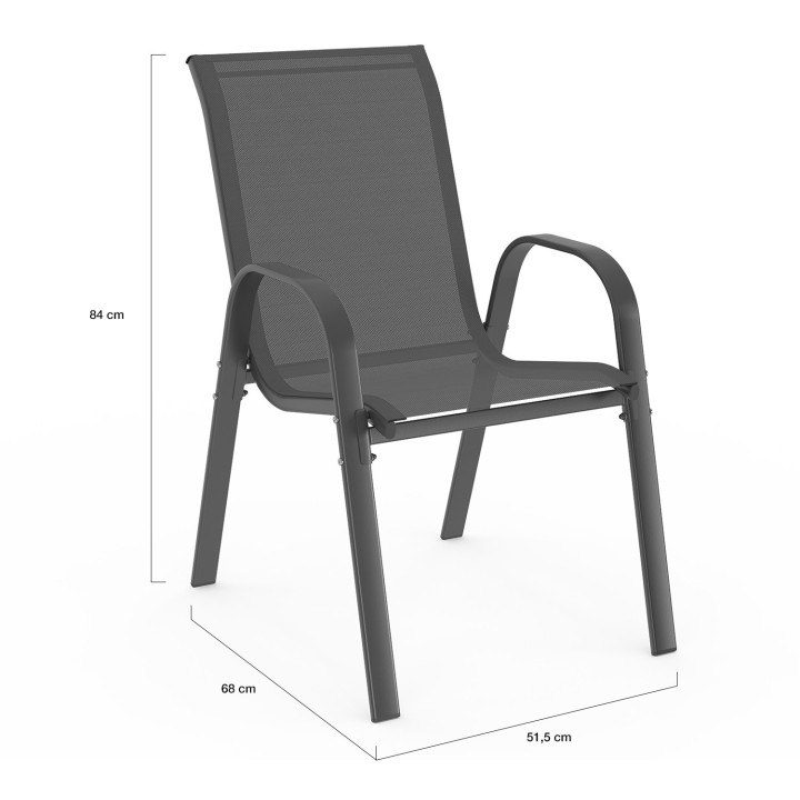 Ensemble table et chaises de jardin mix color 240cm et 10 chaises empilables - MADRID | ID Market