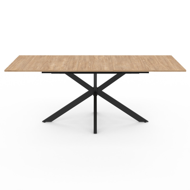 Uitschuifbare eettafel 6-10 personen, hout en zwart | ID Market