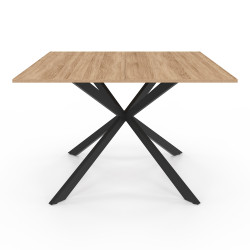 Table à manger ronde ALIX 6 personnes pied araignée noyer 110 cm | Leroy Merlin