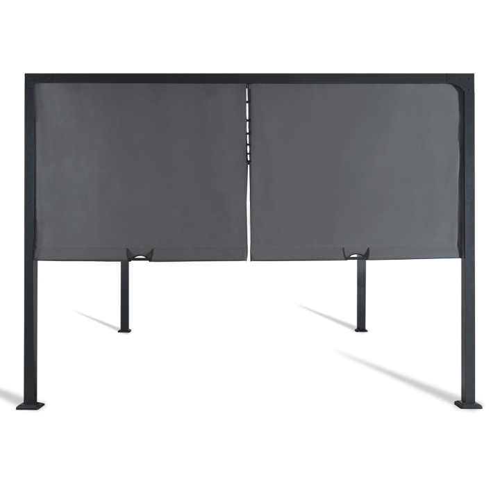 Goedkope pergola met grijze schuifafdekking 3x4m | ID Market