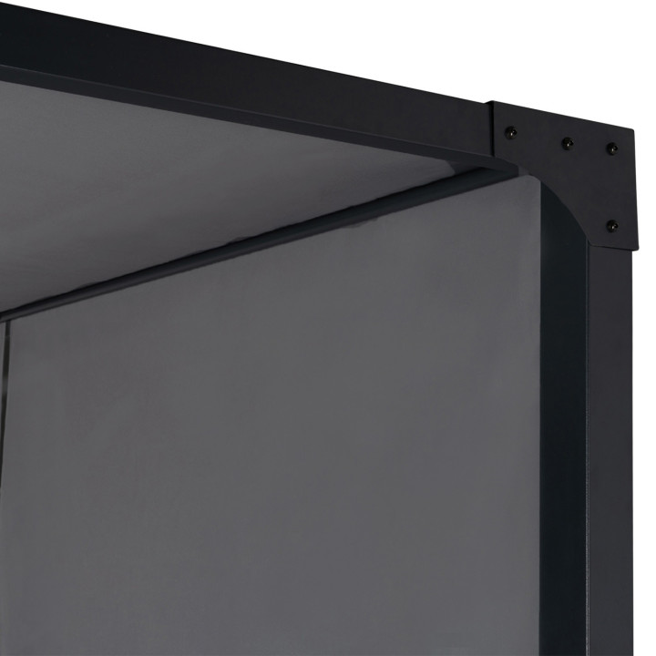 Goedkope pergola met grijze schuifafdekking 3x4m | ID Market