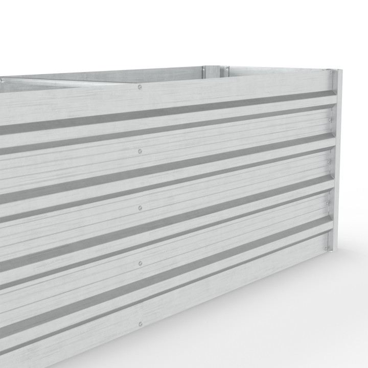 Metalen verhoogde plantenbak rechthoekig frame 240 x 40 x 45 cm | ID Market
