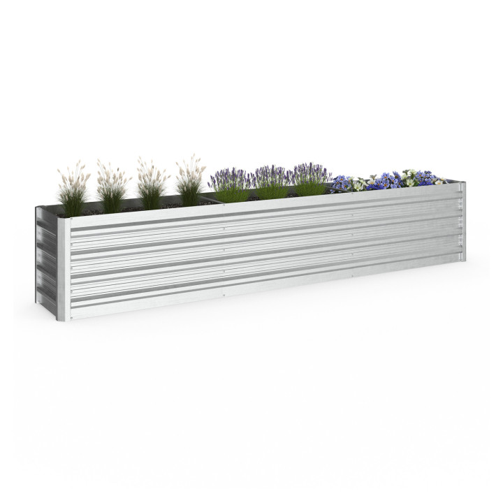 Jardinière lit surélevé en métal châssis rectangulaire 240 x 40 x 45 cm | ID Market Jardinière lit surélevé en métal châssis rectangulaire 240 x 40 x 45 cm | ID Market