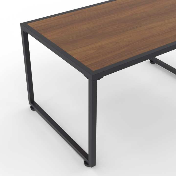 Conjunto de muebles bajos de jardín de 6 plazas en gris antracita con efecto ratán - RIO | ID Market