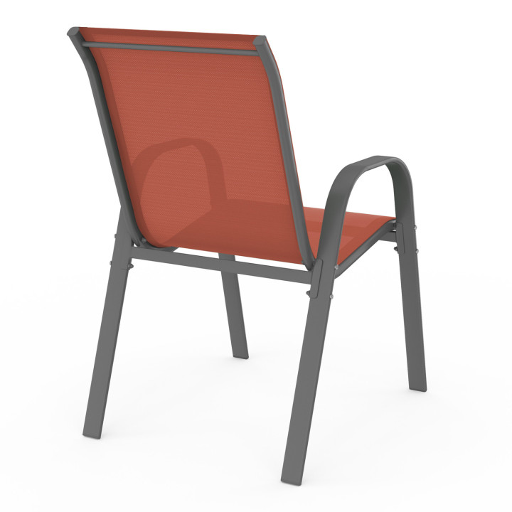 Set van 6 terracotta tuinstoelen - LYMA | ID Market