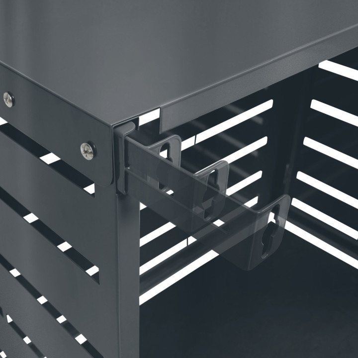 Cubierta metálica gris carbón para aire acondicionado 95x50x80cm |ID Market