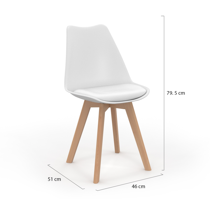 Sillas escandinavas mezcla de colores: gris, blanco, negro - Juego de 6 - SARA | ID Market