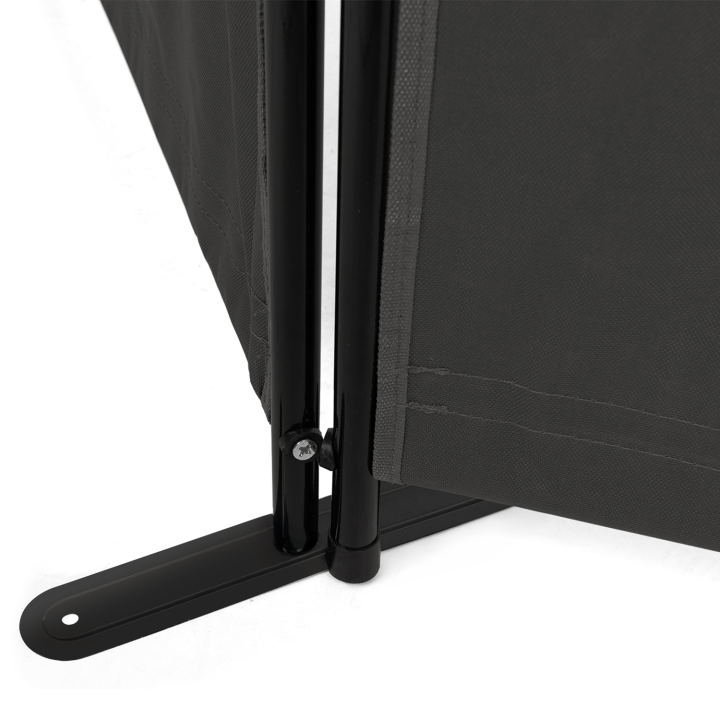 Paravent intérieur / extérieur sur pieds 3 panneaux 250 x 180 cm gris anthracite | ID Market