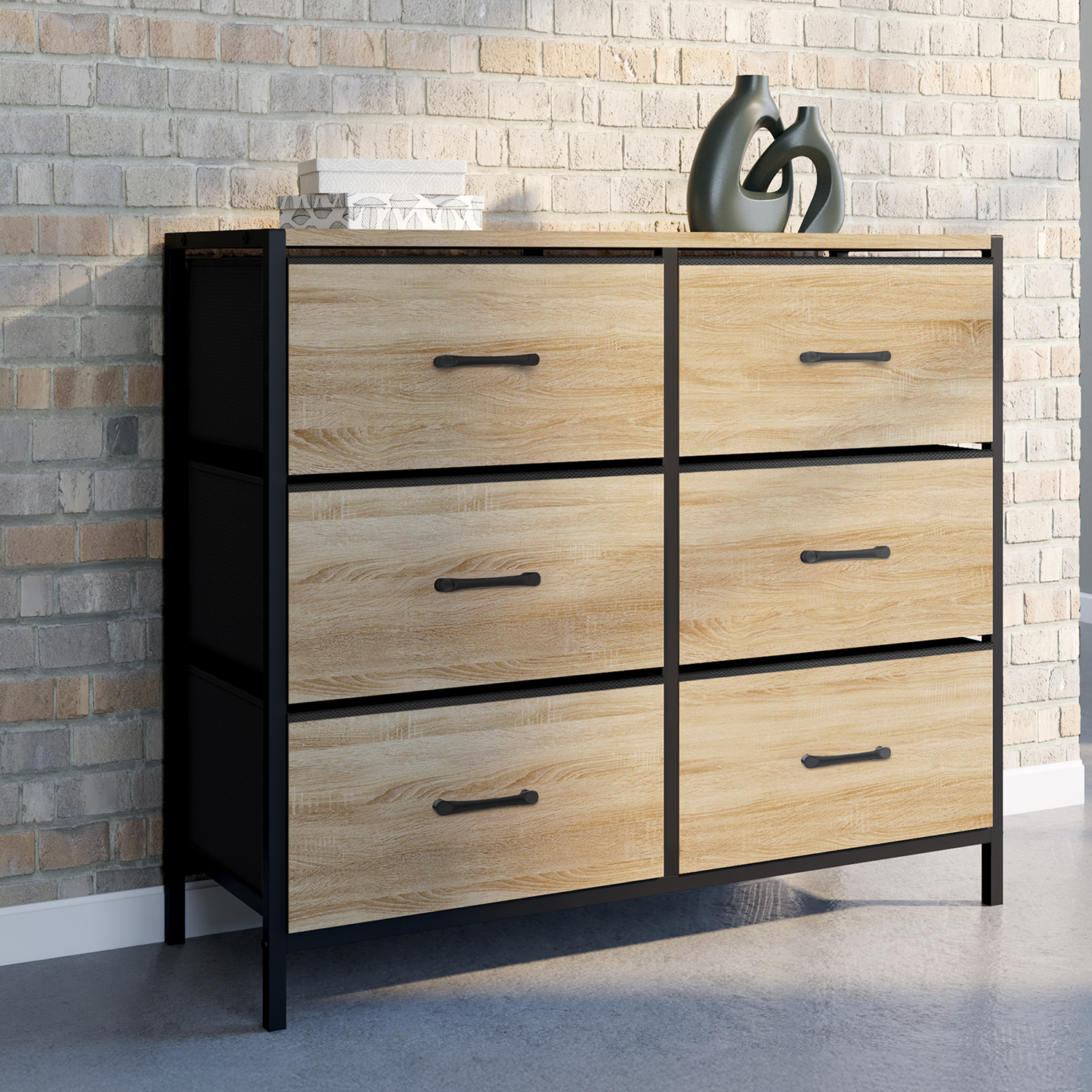 Commode 6 tiroirs en tissu industrielle