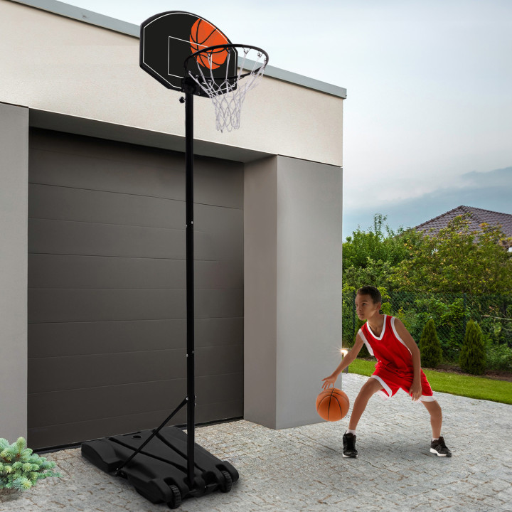 Canasta de baloncesto regulable en altura de 240 a 305 cm | ID Market