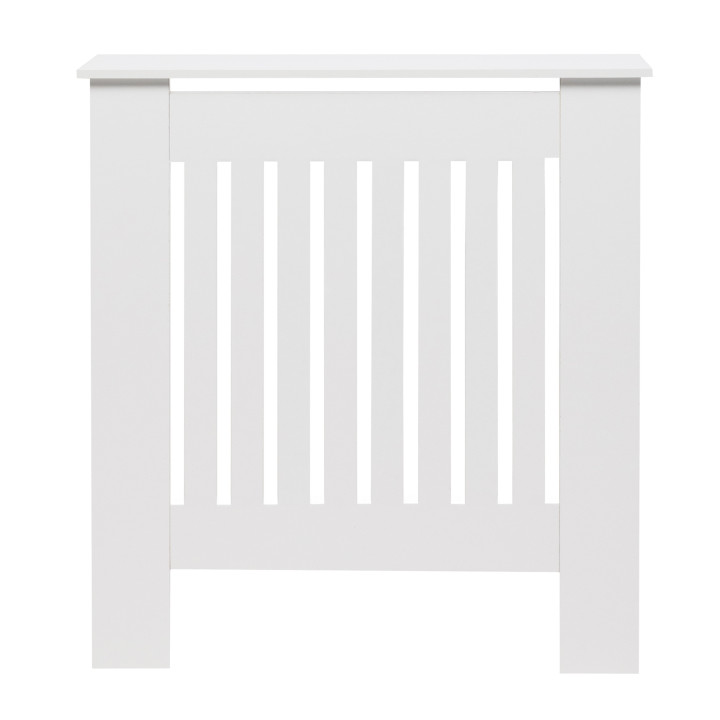 Cache radiateur blanc - habillage pour radiateur avec tablette | ID Market