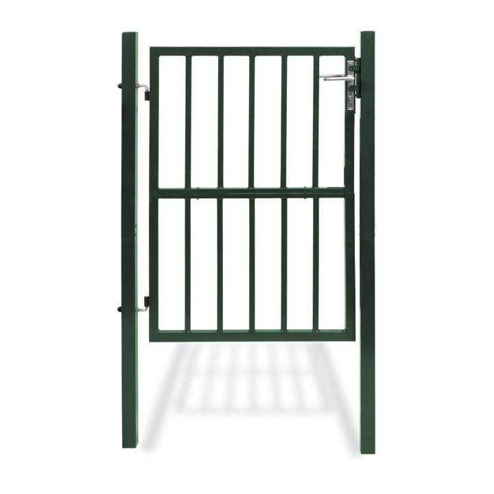 Cancello da giardino in acciaio verde con serratura e maniglia 105 x 125 CM | ID Market