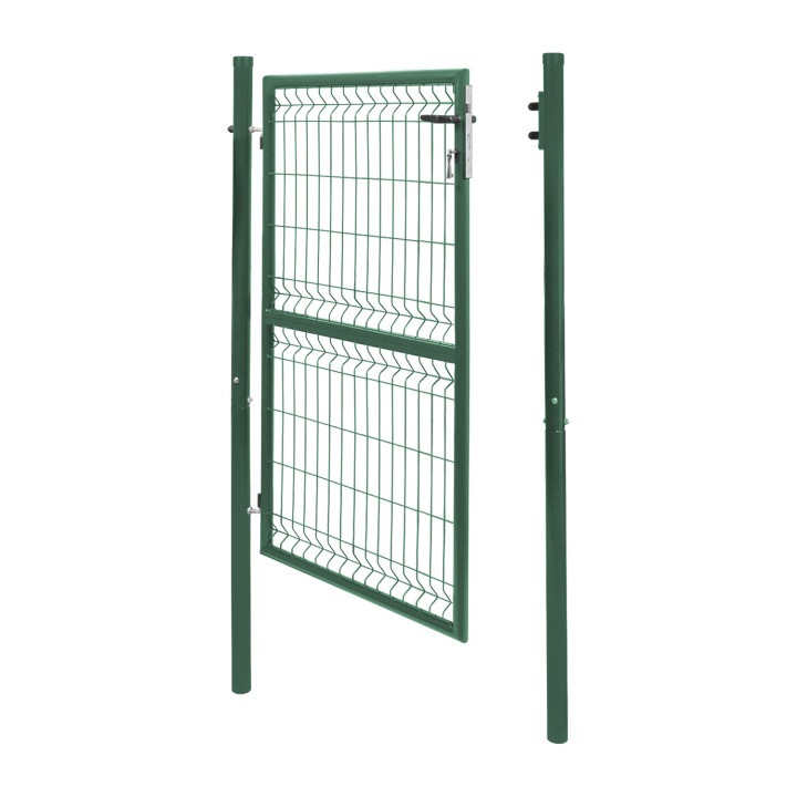 Portillon de jardin occultable en acier vert avec serrure et poignée de 105 x 150 CM | ID Market Portillon de jardin occultable en acier vert avec serrure et poignée de 105 x 150 CM | ID Market