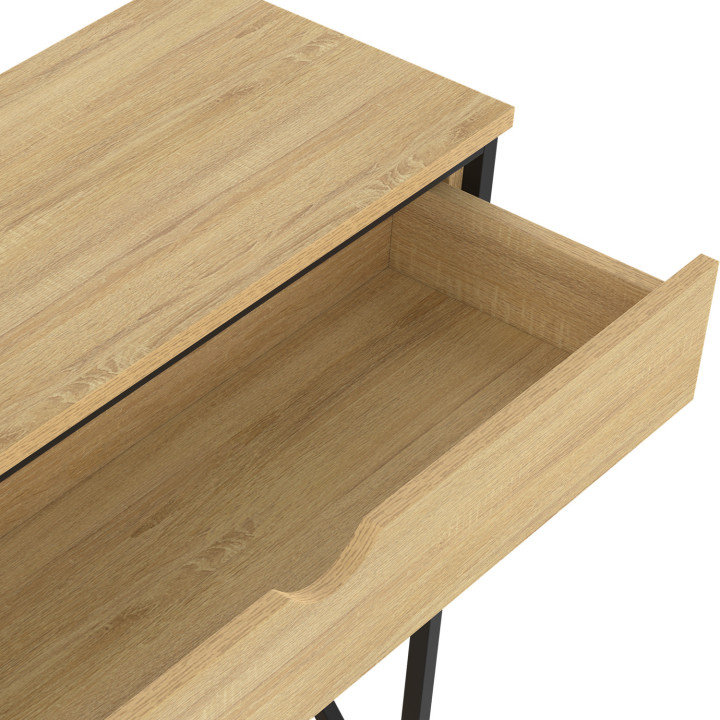 Consola industrial 1 cajón 2 estantes madera y metal - WAYNE | ID Market