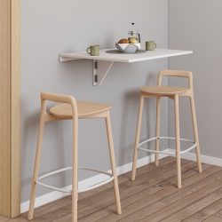 Scaffale a muro pieghevole per 2 persone, legno bianco L.70cm - EXPRESSO | ID Market