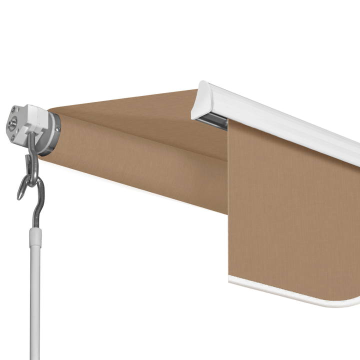 Store banne manuel 3,80x3M couleur taupe | ID Market