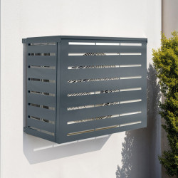Metalen aircohoes houtskool grijs 95x50x80cm |ID Market