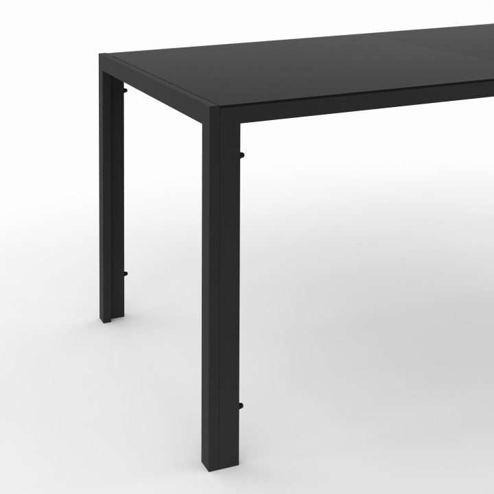 Set di mobili da giardino con tavolo in vetro temperato e 6 sedie in rattan - SUMMER | ID Market