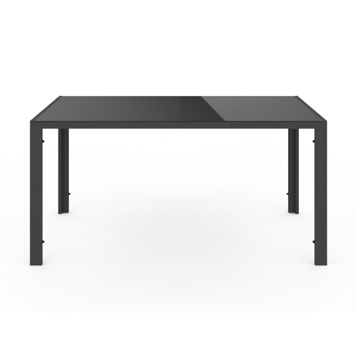 Set di mobili da giardino con tavolo in vetro temperato e 6 sedie in rattan - SUMMER | ID Market