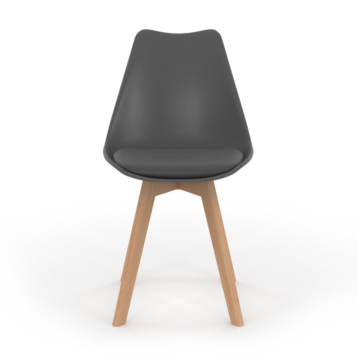 Scandinavische stoelen - set twee grijstinten, zwart, wit | ID Market