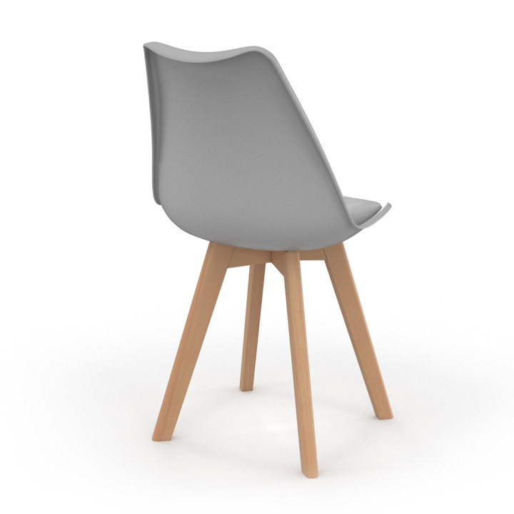 Chaises scandinaves gris foncé, gris clair, noir et blanc pas cher | ID Market
