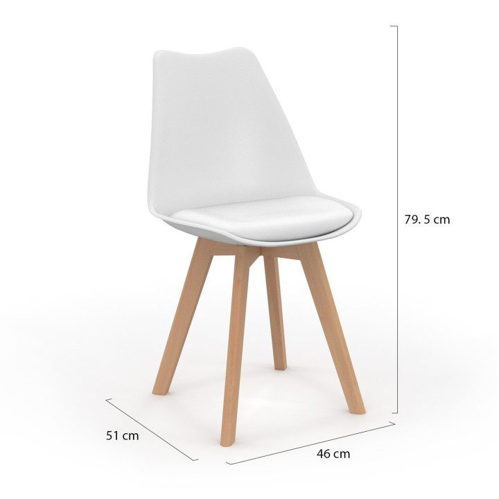 Sillas escandinavas gris oscuro, gris claro, blanco y negro - ID Market