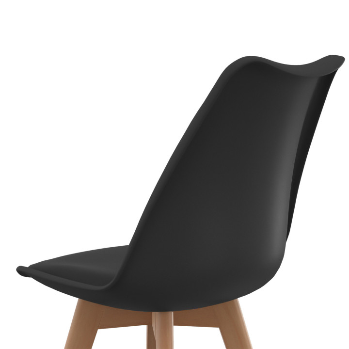 Sillas escandinavas gris oscuro, gris claro, blanco y negro - ID Market