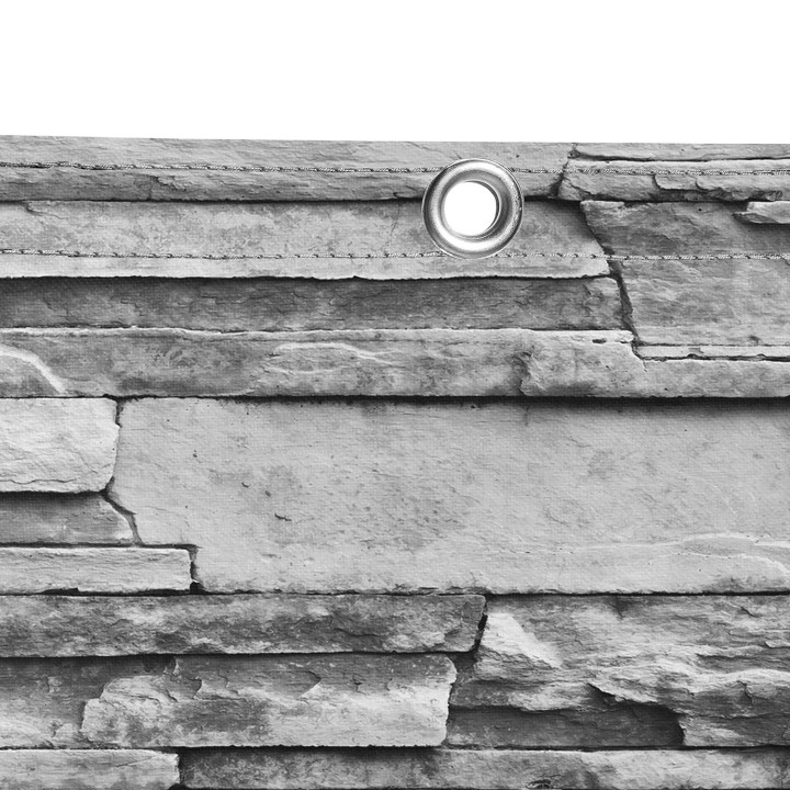 Pantalla opaca con motivos de piedra gris 1,8 x 10 M | ID Market