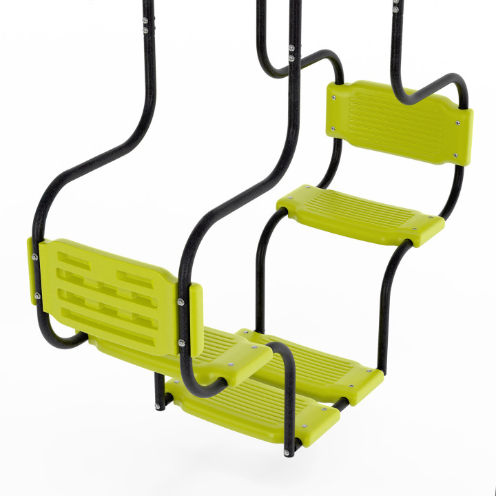 Columpio verde con capazo, cara a cara y 2 columpios | ID Market