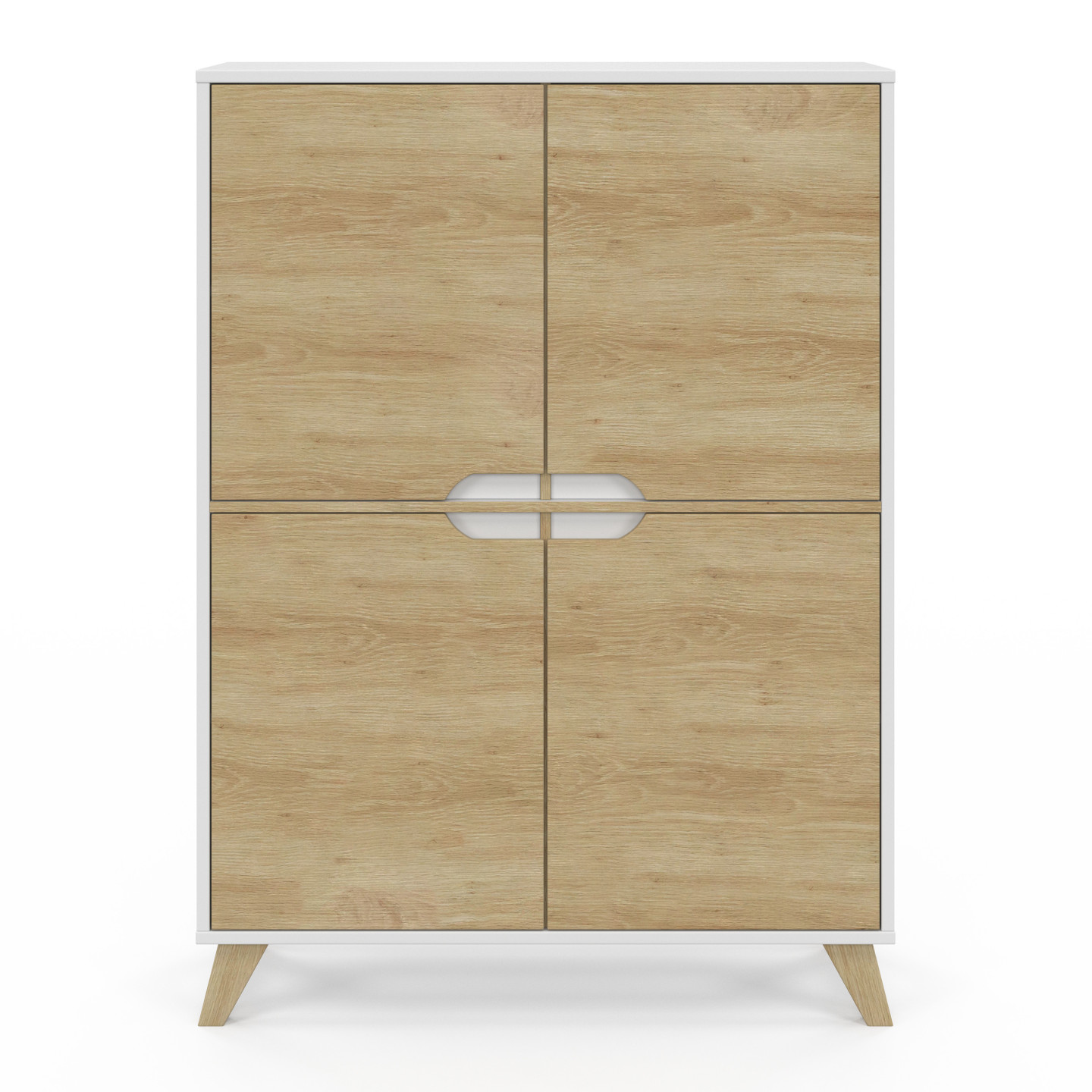 Armoire de Rangement de 190 cm de Haut avec Portes et Etagères Charnières de Sécurité Kits Anti-basculement Blanc/Noir/Chêne Blanc