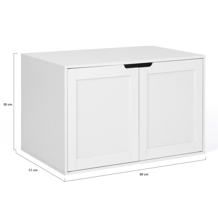 Aseo para gatos - puertas dobles blanco | ID Market