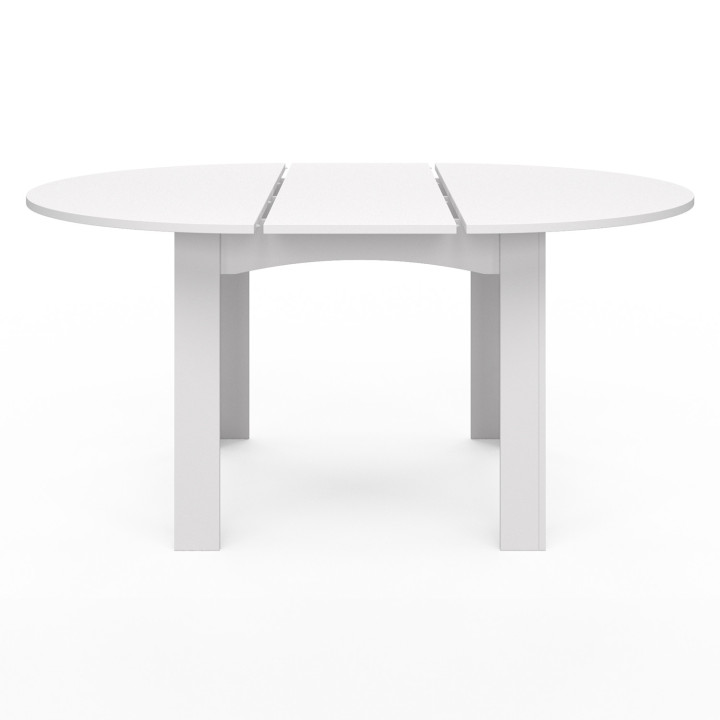 Mesa de comedor redonda extensible blanca 4-8 personas - DONA | ID Market