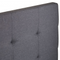 Tête de lit capitonnée ELZA en tissu gris anthracite pour lit 140 et 160 CM