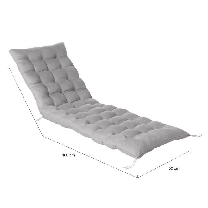 Coussin bain de soleil pas cher gris - ADAM | ID Market