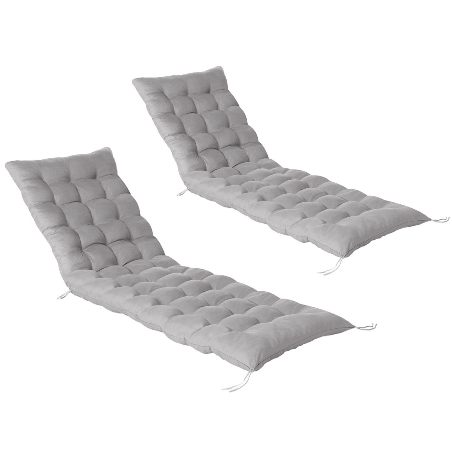 DOTBUY-SHOP Coussin Chaise Longue Couleur Unie, Coussins Pour Bains De Soleil Avec 8 Sangles, Coussin Bain De Soleil Doux, Matelas Transat Pour