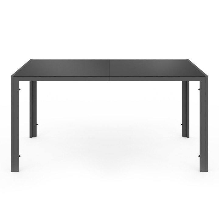 Salon de jardin acier et mix color avec table 150 cm et 6 chaises empilables - MADRID | ID Market