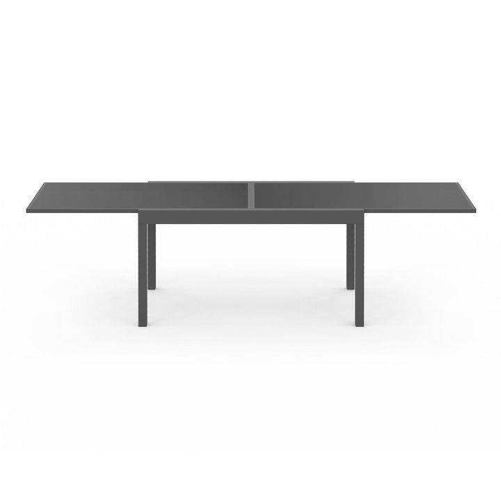 Tuinmeubelset, uitschuifbare tafel en 12 stoelen: antracietgrijs - MADRID | ID Market
