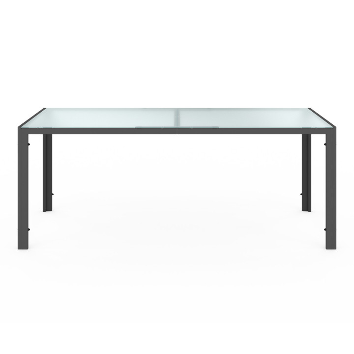 Tuinmeubelset, tafel en stoelen, 8-zits, antracietgrijs - MADRID | ID Market