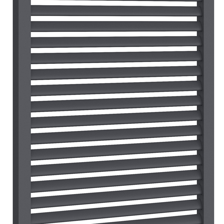 Pergola persienne gris anthracite avec toit rétractable et 4 pans modulables 3x4M | ID Market Pergola persienne gris anthracite avec toit rétractable et 4 pans modulables 3x4M | ID Market