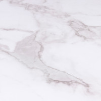 Table à Manger Alaska 160 Cm - Effet Marbre Blanc Et Pied Araignée Noir - 8 Personnes - MDF Et Métal
