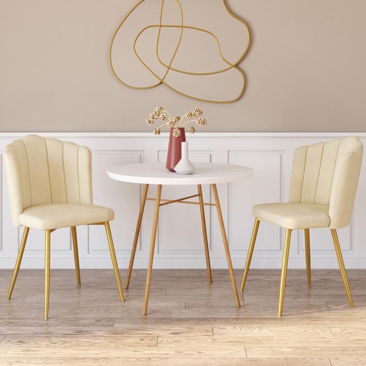 Goedkope beige kuipstoelen - ADELLA | ID Market