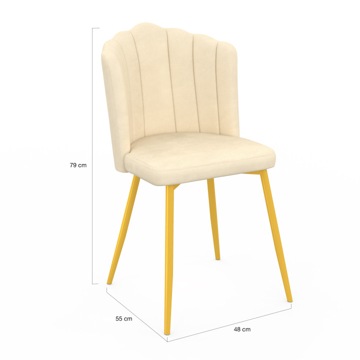 Goedkope beige kuipstoelen - ADELLA | ID Market