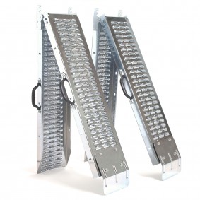 12748 - Rampe di carico pieghevoli Lot de 2 rampes de chargement pliables acier 400kg