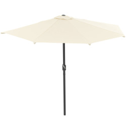 Halve balkonparasol CORTE ecru 2,7x1,35 m met hoes