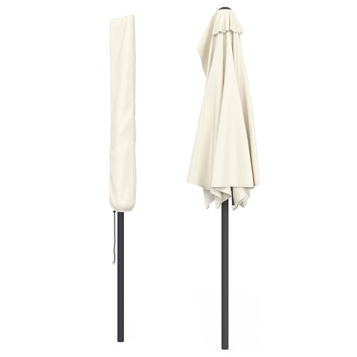 Mezzo ombrellone CORTE ecru 2,7x1,35 m con copertura