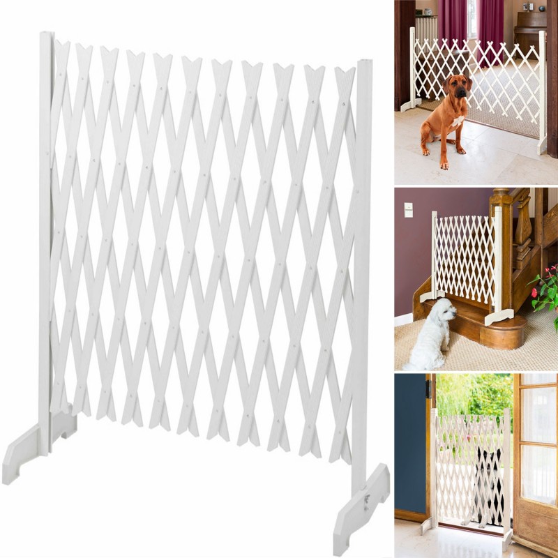 Barrière extensible blanche treillis plastique Décoration ...