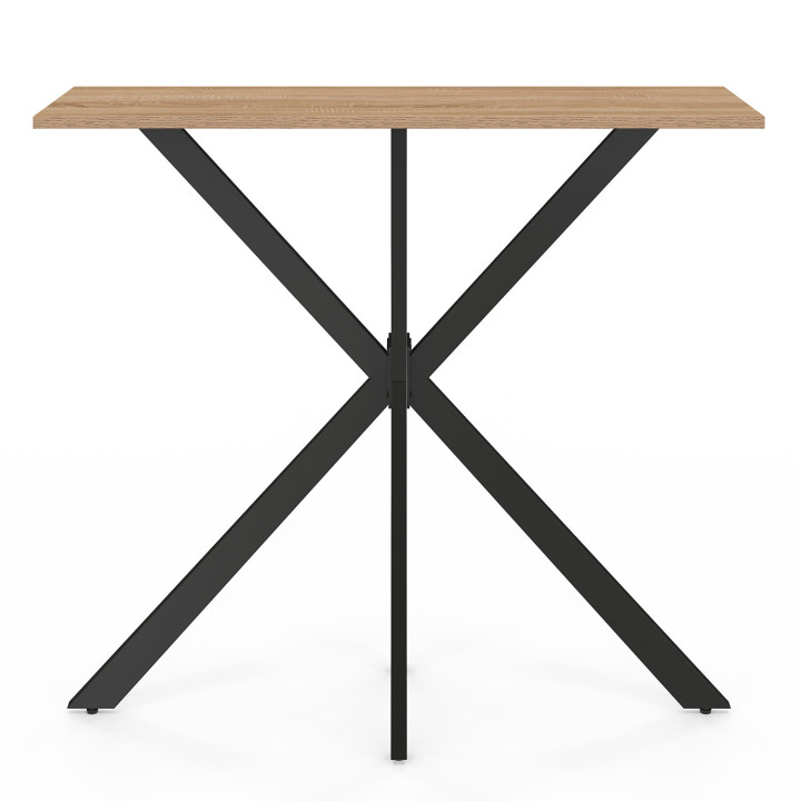 Consola de madera con patas de araña de metal negro - ALIX | ID Market