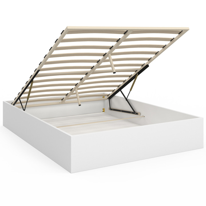 SANDSIDE tweepersoons commodebed met lattenbodem 140 x 190 cm wit