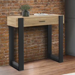 Moderne houten en zwarte console met 1 lade - PHOENIX | ID Market